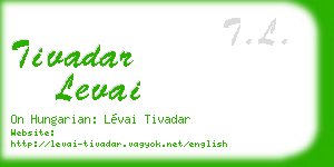 tivadar levai business card