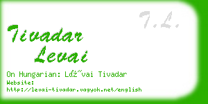 tivadar levai business card